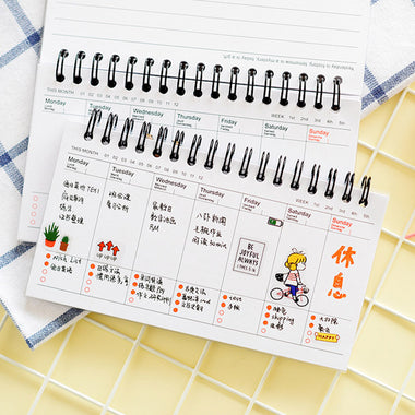 Cute Kawaii Cartoon Weekly Planner