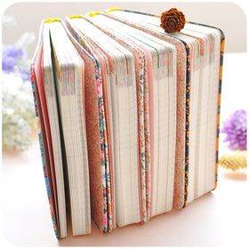 Cute PU Leather Floral Schedule Book